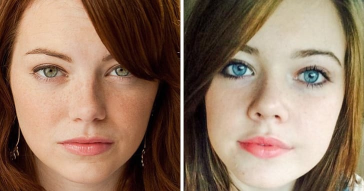Emma Stone and her look-alike.