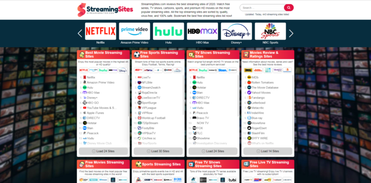 html5 streaming sites sports