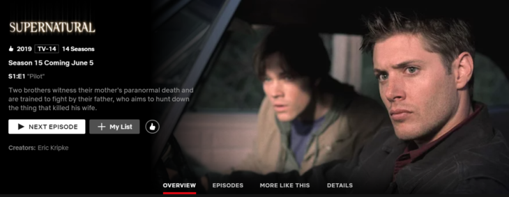 Is Supernatural On Netflix The Frisky